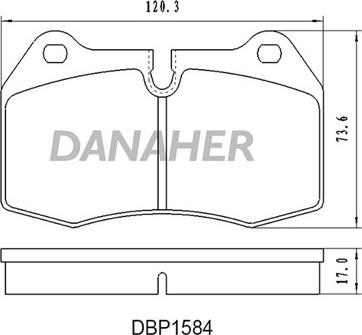 Danaher DBP1584 - Bremžu uzliku kompl., Disku bremzes ps1.lv