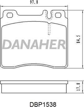 Danaher DBP1538 - Bremžu uzliku kompl., Disku bremzes ps1.lv