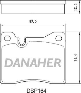 Danaher DBP164 - Bremžu uzliku kompl., Disku bremzes ps1.lv