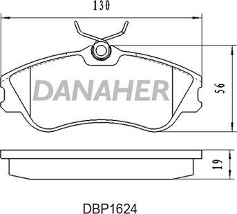 Danaher DBP1624 - Bremžu uzliku kompl., Disku bremzes ps1.lv