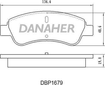 Danaher DBP1679 - Bremžu uzliku kompl., Disku bremzes ps1.lv