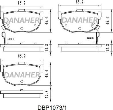Danaher DBP1073/1 - Bremžu uzliku kompl., Disku bremzes ps1.lv