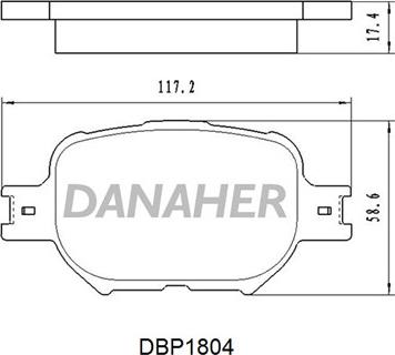 Danaher DBP1804 - Bremžu uzliku kompl., Disku bremzes ps1.lv