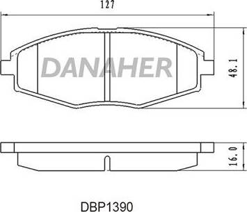 Danaher DBP1390 - Bremžu uzliku kompl., Disku bremzes ps1.lv