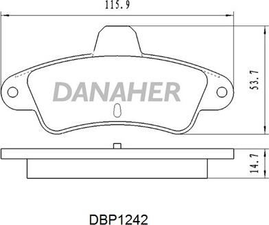 Danaher DBP1242 - Bremžu uzliku kompl., Disku bremzes ps1.lv