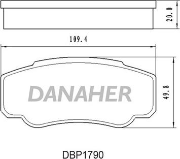 Danaher DBP1790 - Bremžu uzliku kompl., Disku bremzes ps1.lv