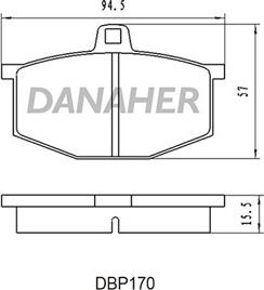 Danaher DBP170 - Bremžu uzliku kompl., Disku bremzes ps1.lv