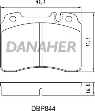 Danaher DBP844 - Bremžu uzliku kompl., Disku bremzes ps1.lv