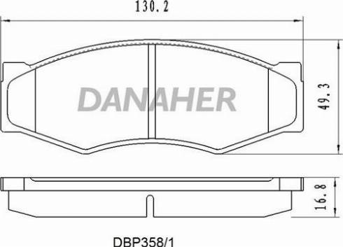 Danaher DBP358/1 - Bremžu uzliku kompl., Disku bremzes ps1.lv