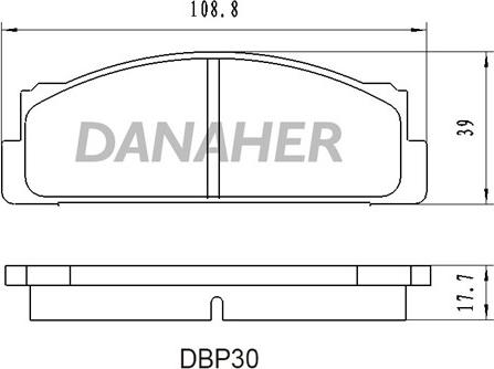 Danaher DBP30 - Bremžu uzliku kompl., Disku bremzes ps1.lv