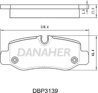 Danaher DBP3139 - Bremžu uzliku kompl., Disku bremzes ps1.lv