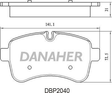 Danaher DBP2040 - Bremžu uzliku kompl., Disku bremzes ps1.lv