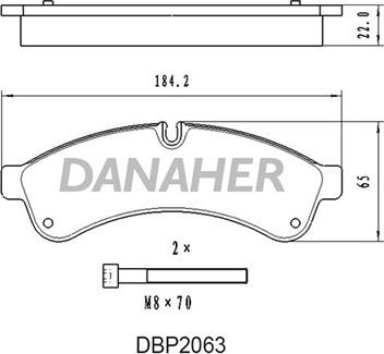 Danaher DBP2063 - Bremžu uzliku kompl., Disku bremzes ps1.lv