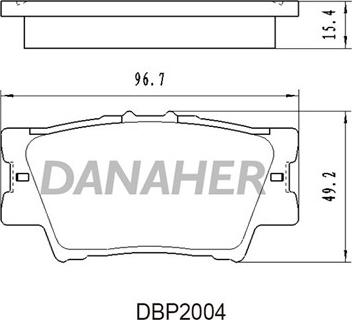 Danaher DBP2004 - Bremžu uzliku kompl., Disku bremzes ps1.lv