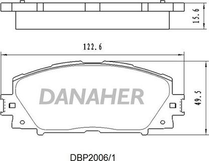 Danaher DBP2006/1 - Bremžu uzliku kompl., Disku bremzes ps1.lv