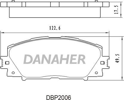 Danaher DBP2006 - Bremžu uzliku kompl., Disku bremzes ps1.lv