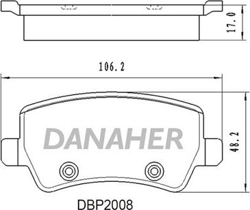 Danaher DBP2008 - Bremžu uzliku kompl., Disku bremzes ps1.lv