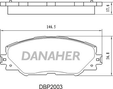 Danaher DBP2003 - Bremžu uzliku kompl., Disku bremzes ps1.lv