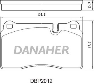 Danaher DBP2012 - Bremžu uzliku kompl., Disku bremzes ps1.lv