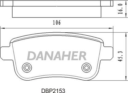 Danaher DBP2153 - Bremžu uzliku kompl., Disku bremzes ps1.lv