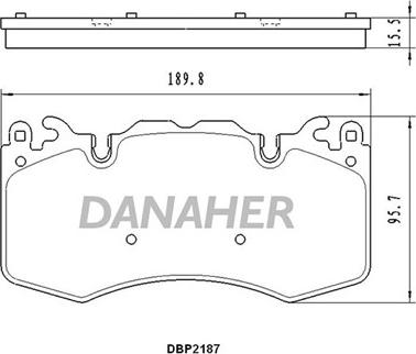 Danaher DBP2187 - Bremžu uzliku kompl., Disku bremzes ps1.lv