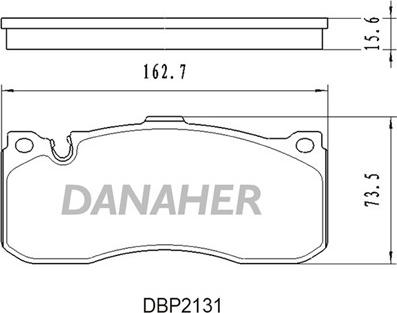 Danaher DBP2131 - Bremžu uzliku kompl., Disku bremzes ps1.lv