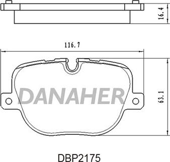 Danaher DBP2175 - Bremžu uzliku kompl., Disku bremzes ps1.lv