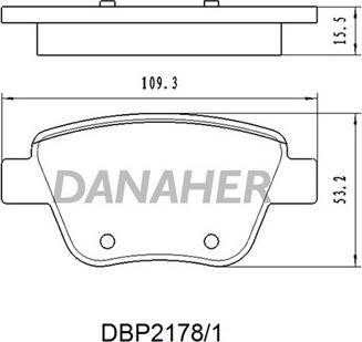 Danaher DBP2178/1 - Bremžu uzliku kompl., Disku bremzes ps1.lv