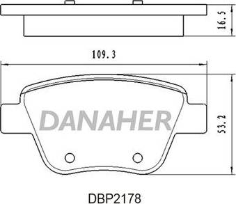 Danaher DBP2178 - Bremžu uzliku kompl., Disku bremzes ps1.lv