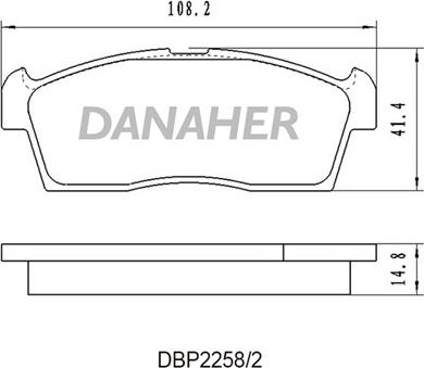 Danaher DBP2258/2 - Bremžu uzliku kompl., Disku bremzes ps1.lv