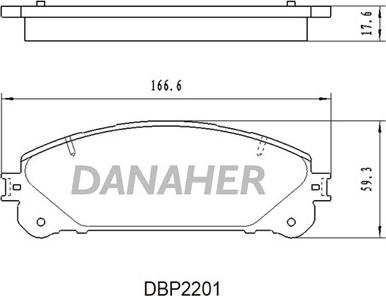 Danaher DBP220/1 - Bremžu uzliku kompl., Disku bremzes ps1.lv