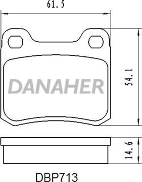 Danaher DBP713 - Bremžu uzliku kompl., Disku bremzes ps1.lv