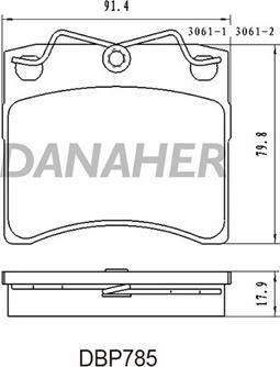 Danaher DBP785 - Bremžu uzliku kompl., Disku bremzes ps1.lv