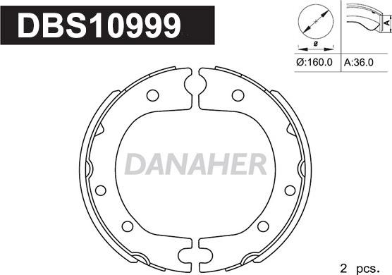 Danaher DBS10999 - Bremžu loku kompl., Stāvbremze ps1.lv