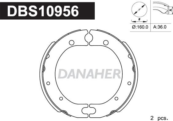 Danaher DBS10956 - Bremžu loku kompl., Stāvbremze ps1.lv