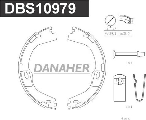 Danaher DBS10979 - Bremžu loku kompl., Stāvbremze ps1.lv