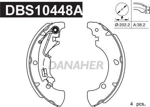 Danaher DBS10448A - Bremžu loku komplekts ps1.lv