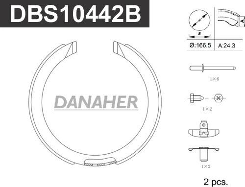 Danaher DBS10442B - Bremžu loku kompl., Stāvbremze ps1.lv