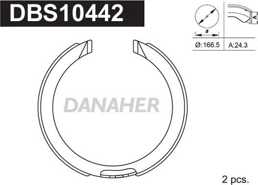 Danaher DBS10442 - Bremžu loku kompl., Stāvbremze ps1.lv