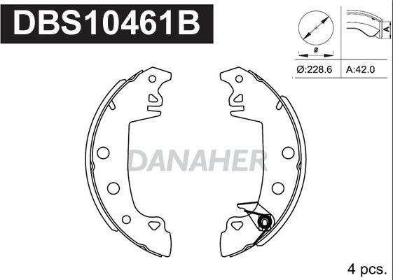 Danaher DBS10461B - Bremžu loku komplekts ps1.lv