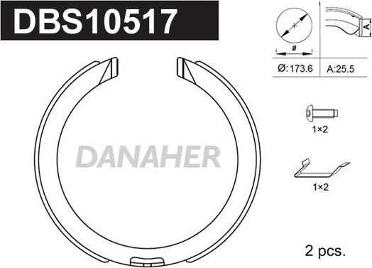 Danaher DBS10517 - Bremžu loku kompl., Stāvbremze ps1.lv