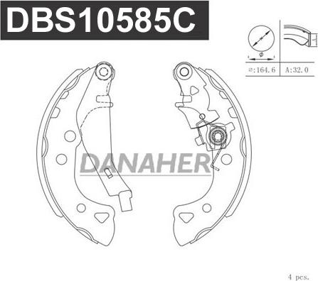 Danaher DBS10585C - Bremžu loku komplekts ps1.lv