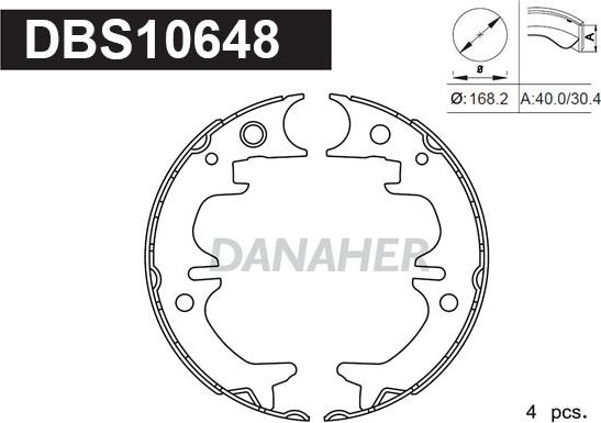 Danaher DBS10648 - Bremžu loku kompl., Stāvbremze ps1.lv