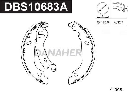 Danaher DBS10683A - Bremžu loku komplekts ps1.lv