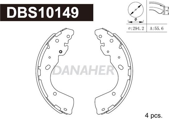 Danaher DBS10149 - Bremžu loku komplekts ps1.lv