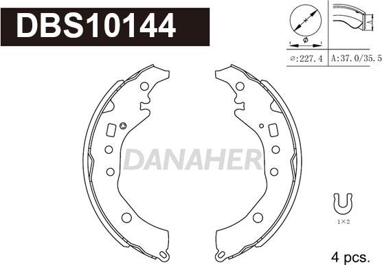 Danaher DBS10144 - Bremžu loku komplekts ps1.lv