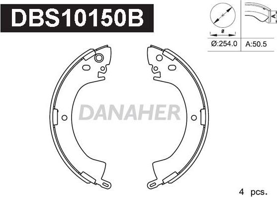 Danaher DBS10150B - Bremžu loku komplekts ps1.lv