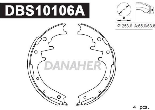 Danaher DBS10106A - Bremžu loku komplekts ps1.lv