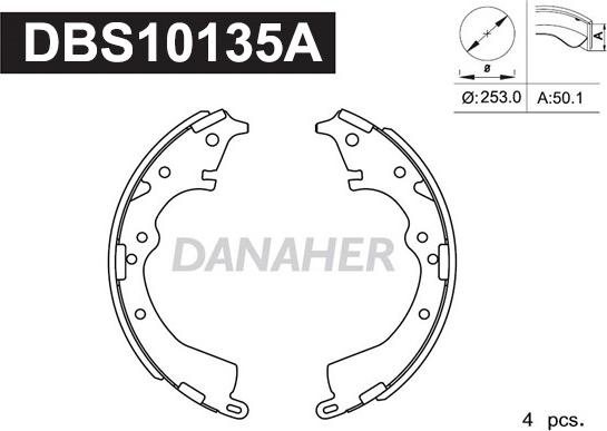 Danaher DBS10135A - Bremžu loku komplekts ps1.lv