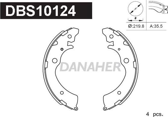 Danaher DBS10124 - Bremžu loku komplekts ps1.lv